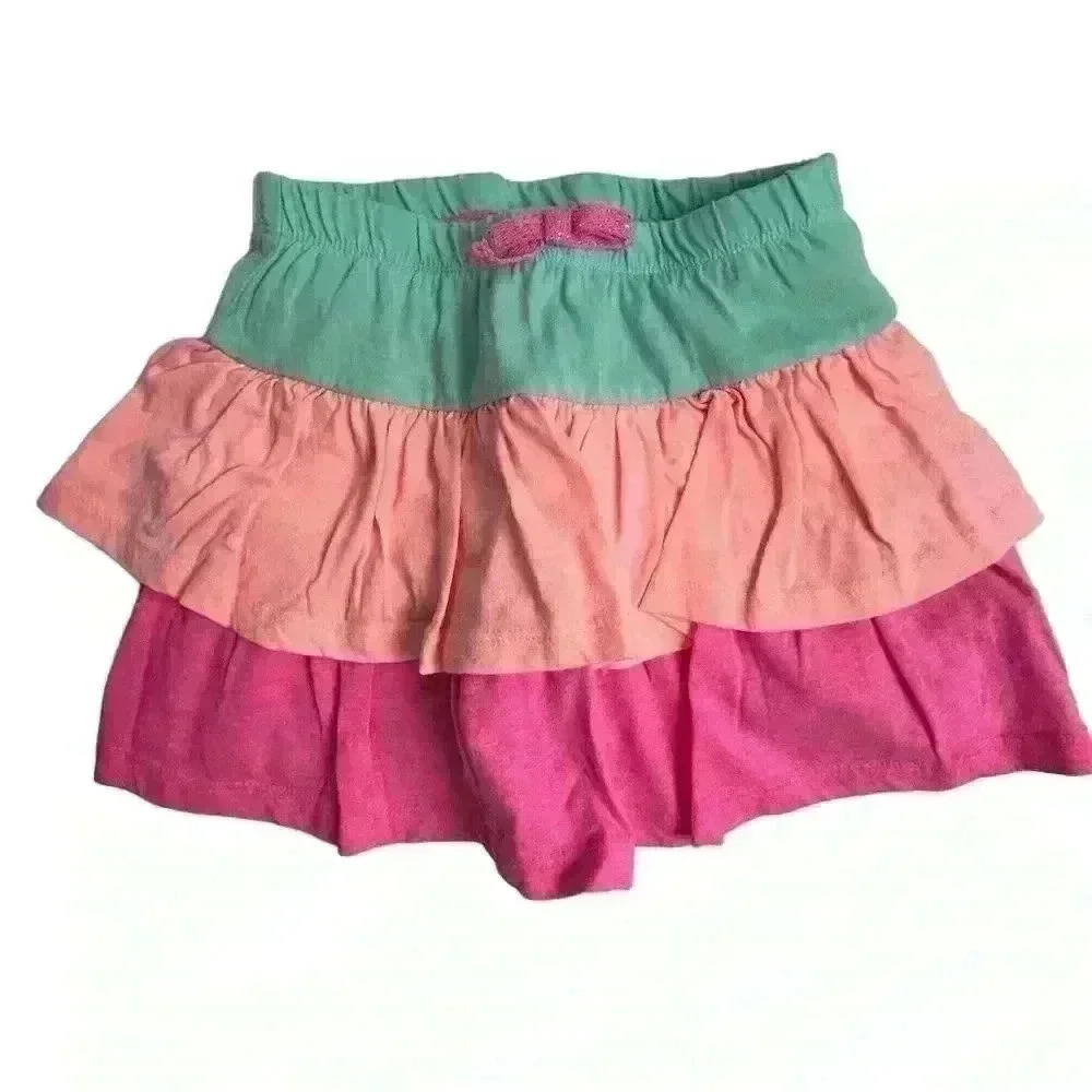 Cynthia Rowley Girls' Skort Size 5-6 Multicolor Ruffled‎ Elastic Waist